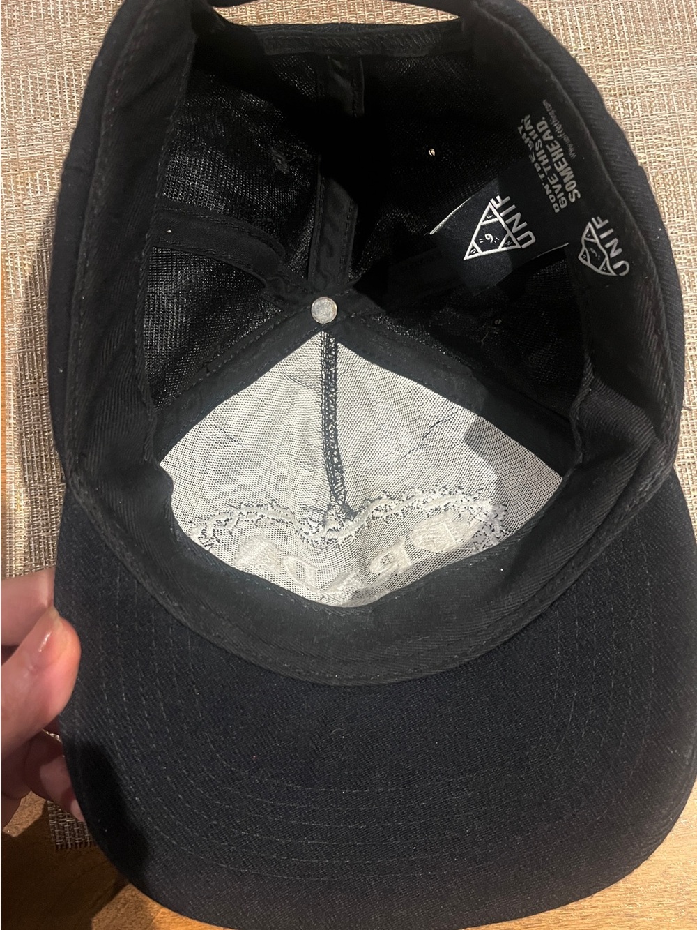 Rare UNIF PRADA Parody Hat Black Embroidered Snapback Cap Discontinued - Picture 5 of 5